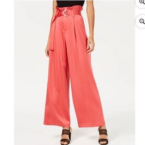 Bar III Wide Leg Paper Bag Trouser in Dark Starfish Size 14